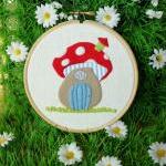 Toadstool House Appliqued H..