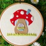 Toadstool House Appliqued H..